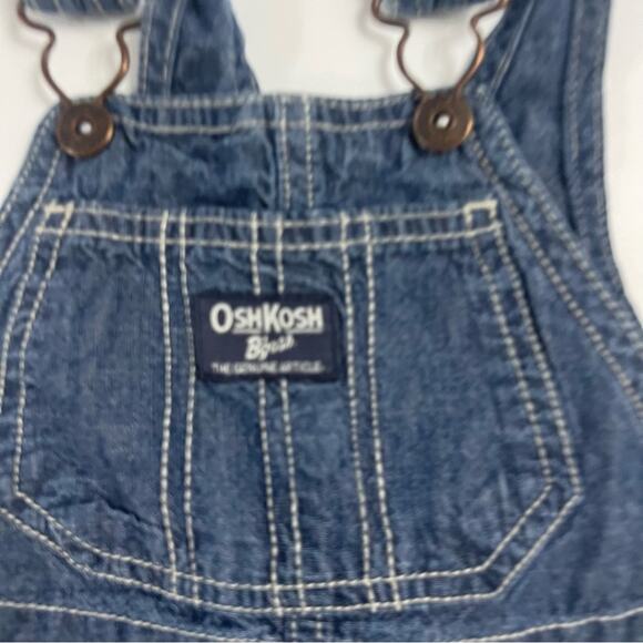 Osh Kosh Surf Co Chambray Denim Overalls Shorteralls Shortalls 18m - Picture 2 of 5